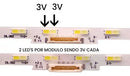 Kit Barreamento Led Un50au8000g Un50bu8000g Un50cu8000g